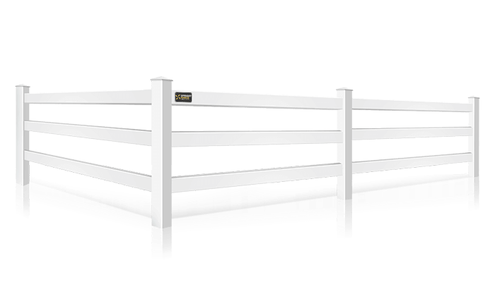 Decorative vinyl rail fence in the Westland Michigan area.