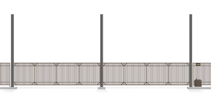 Automated Metal Vertical gate  Lift in closed position
