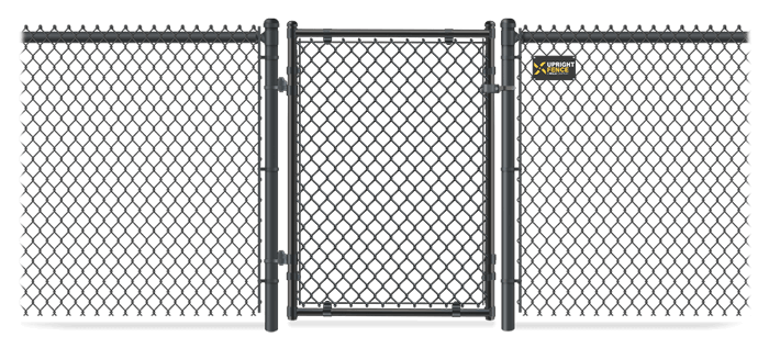 Chain Link gate in closed position