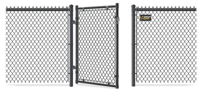 Chain Link gate in open position