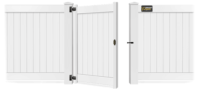 Vinyl gate in open position