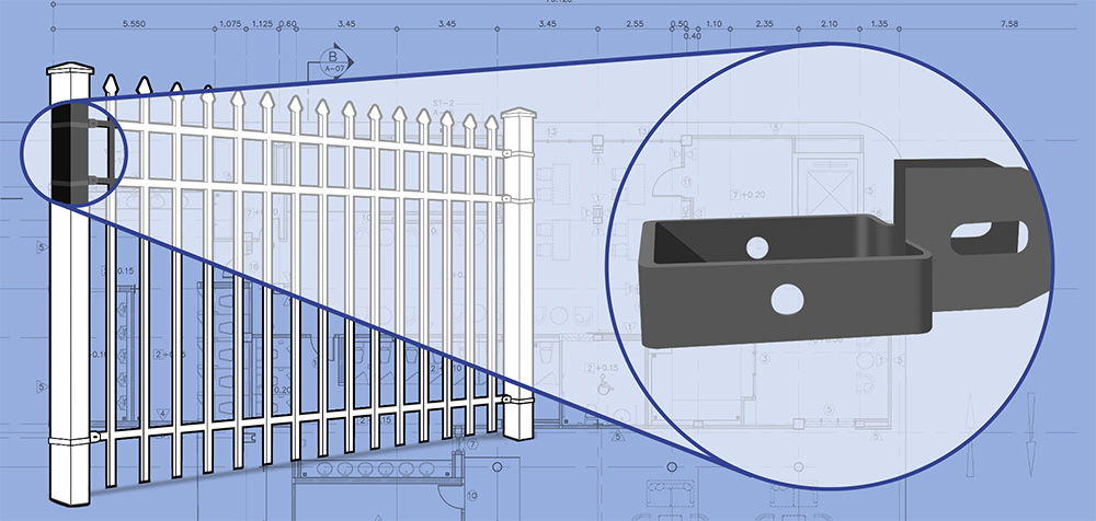 Westland Michigan Ornamental Steel fence Brackets installation company