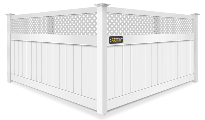 Decorative Lattice Top vinyl fence contractor in Westland Michigan