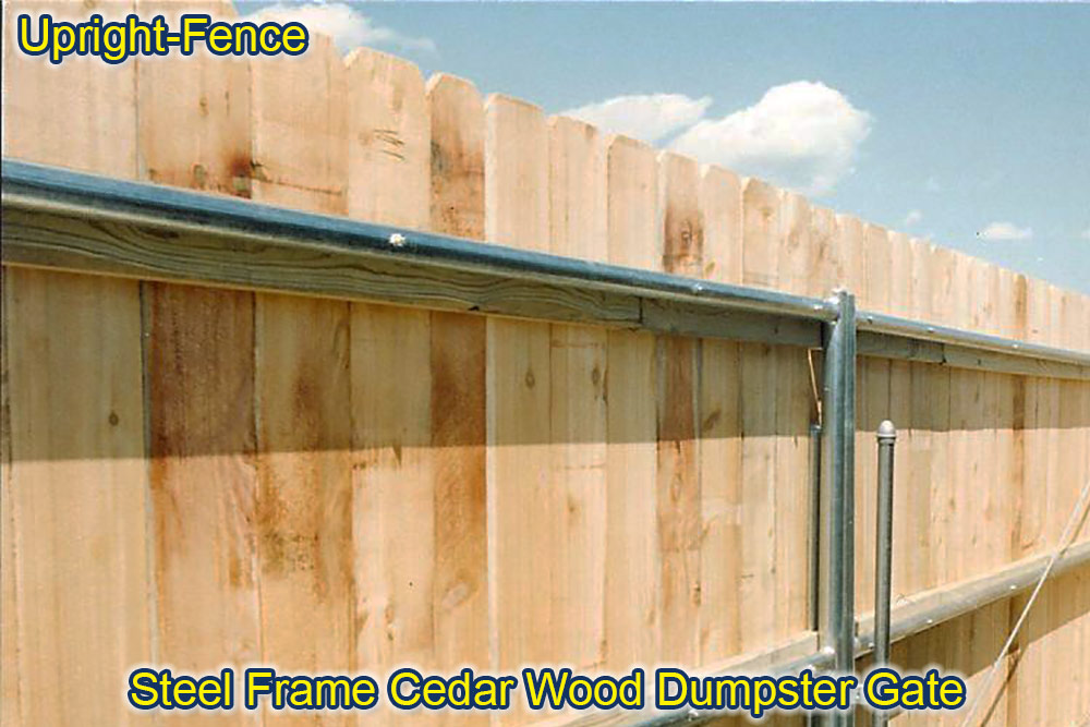 dumpster gate enclosures fencing upright fence westland mi
